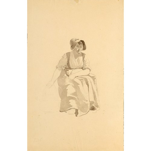A Seated Woman with a Basket
